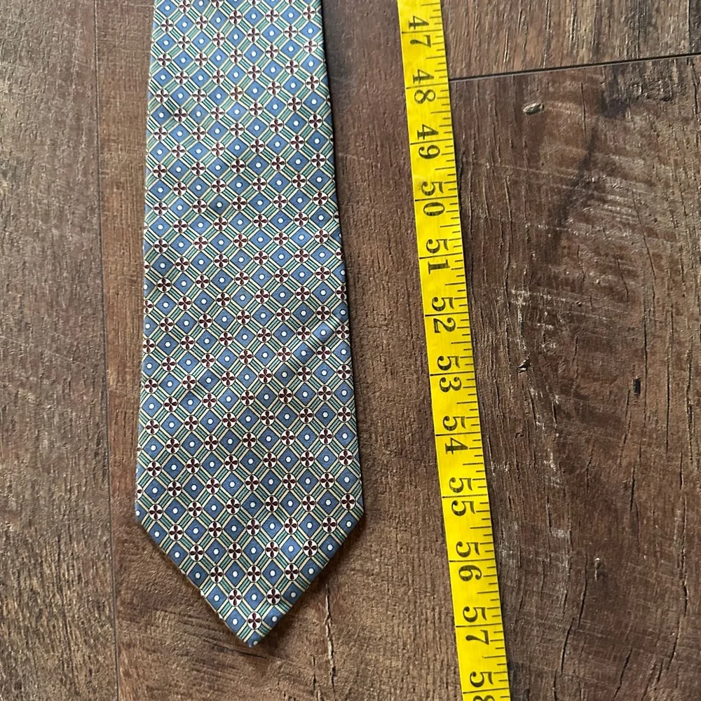 Men's Gentlemens Club Blue Green Patterned Tie